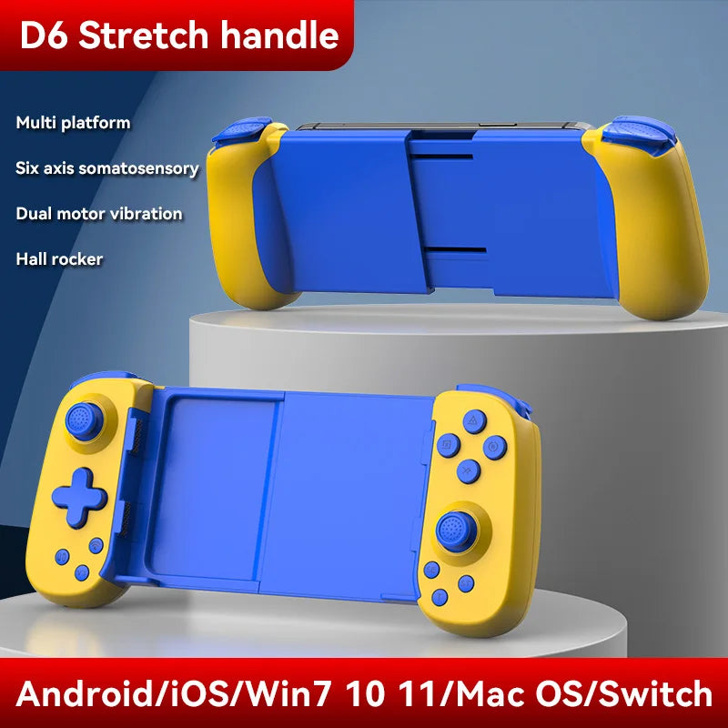 Controlador de Gaming extensible inalámbrico D6, almohadilla de Joystick Compatible con teléfono Android, accesorios de juego - La zona Apple