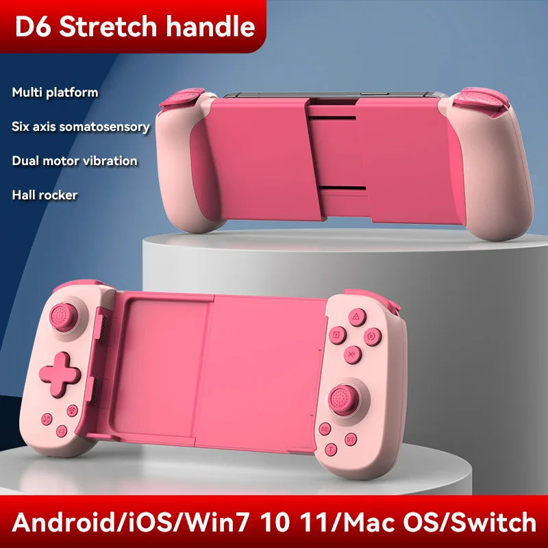 Controlador de Gaming extensible inalámbrico D6, almohadilla de Joystick Compatible con teléfono Android, accesorios de juego - La zona Apple