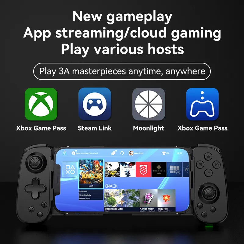 Controlador de Gaming extensible inalámbrico D6, almohadilla de Joystick Compatible con teléfono Android, accesorios de juego - La zona Apple