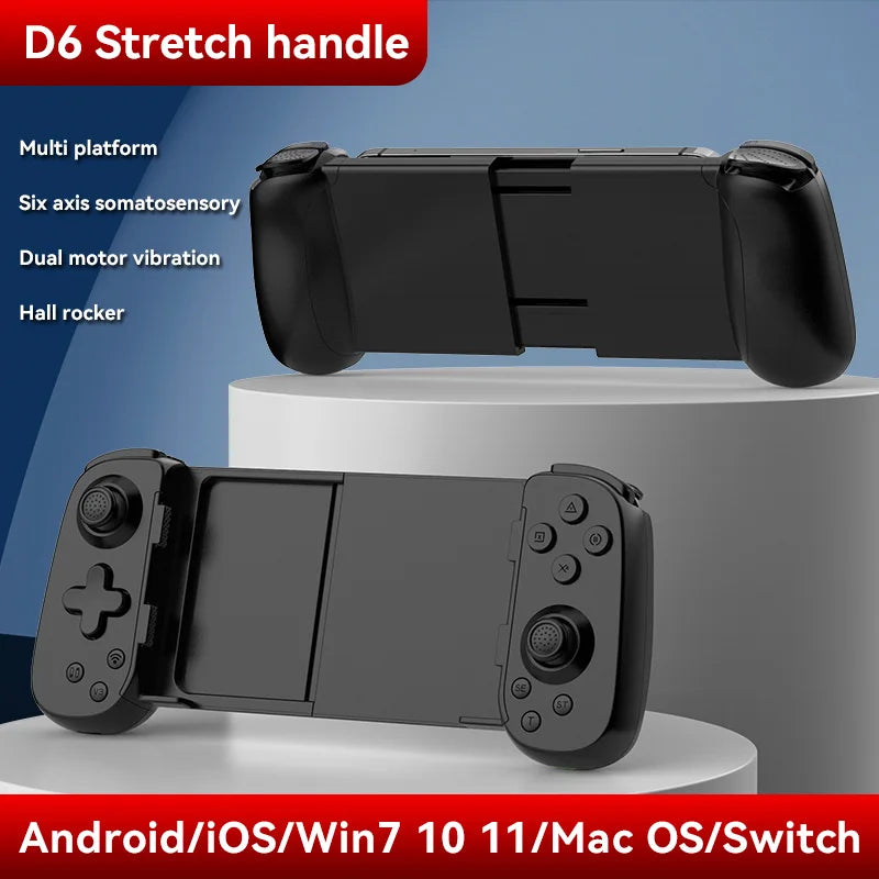 Controlador de Gaming extensible inalámbrico D6, almohadilla de Joystick Compatible con teléfono Android, accesorios de juego - La zona Apple