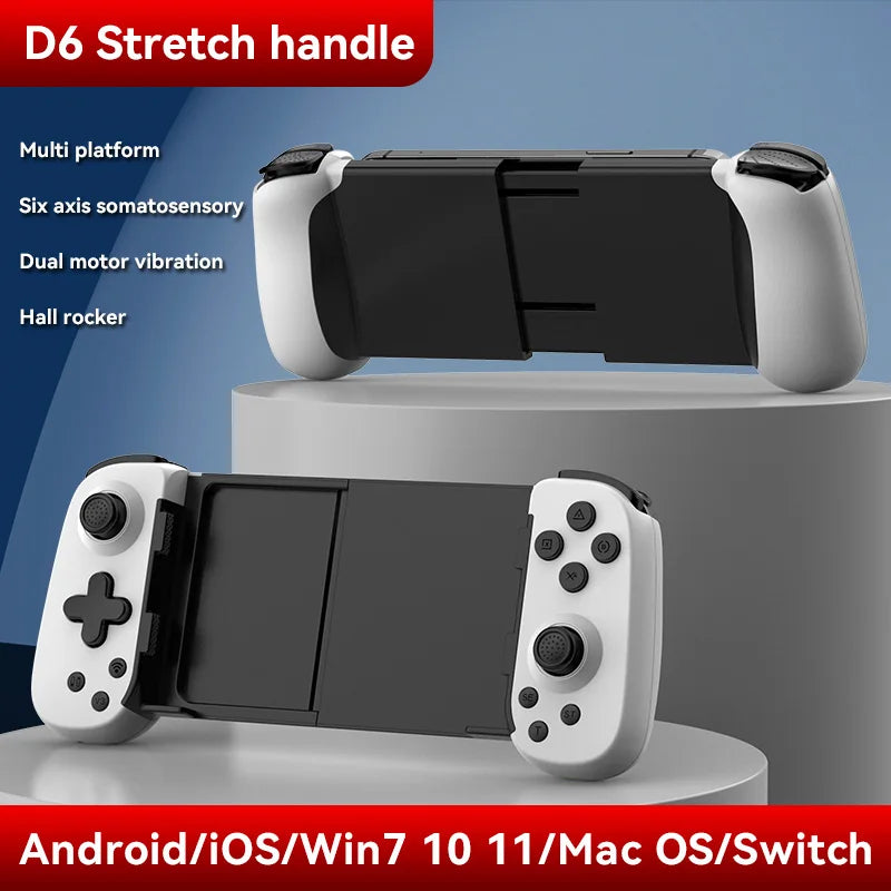 Controlador de Gaming extensible inalámbrico D6, almohadilla de Joystick Compatible con teléfono Android, accesorios de juego - La zona Apple