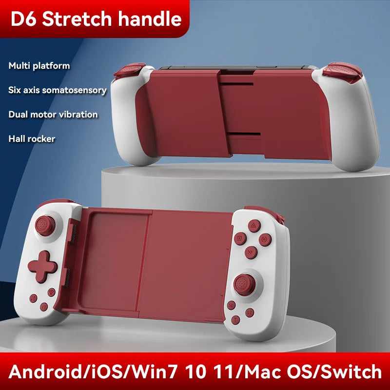 Controlador de Gaming extensible inalámbrico D6, almohadilla de Joystick Compatible con teléfono Android, accesorios de juego - La zona Apple