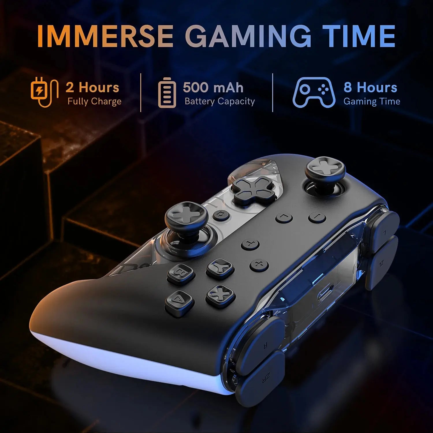 Controlador inalámbrico Pro Compatible con Nintendo Switch, Lite, OLED, Compatible con luz LED, 6 ejes, Turbo, vibración Dual - La zona Apple