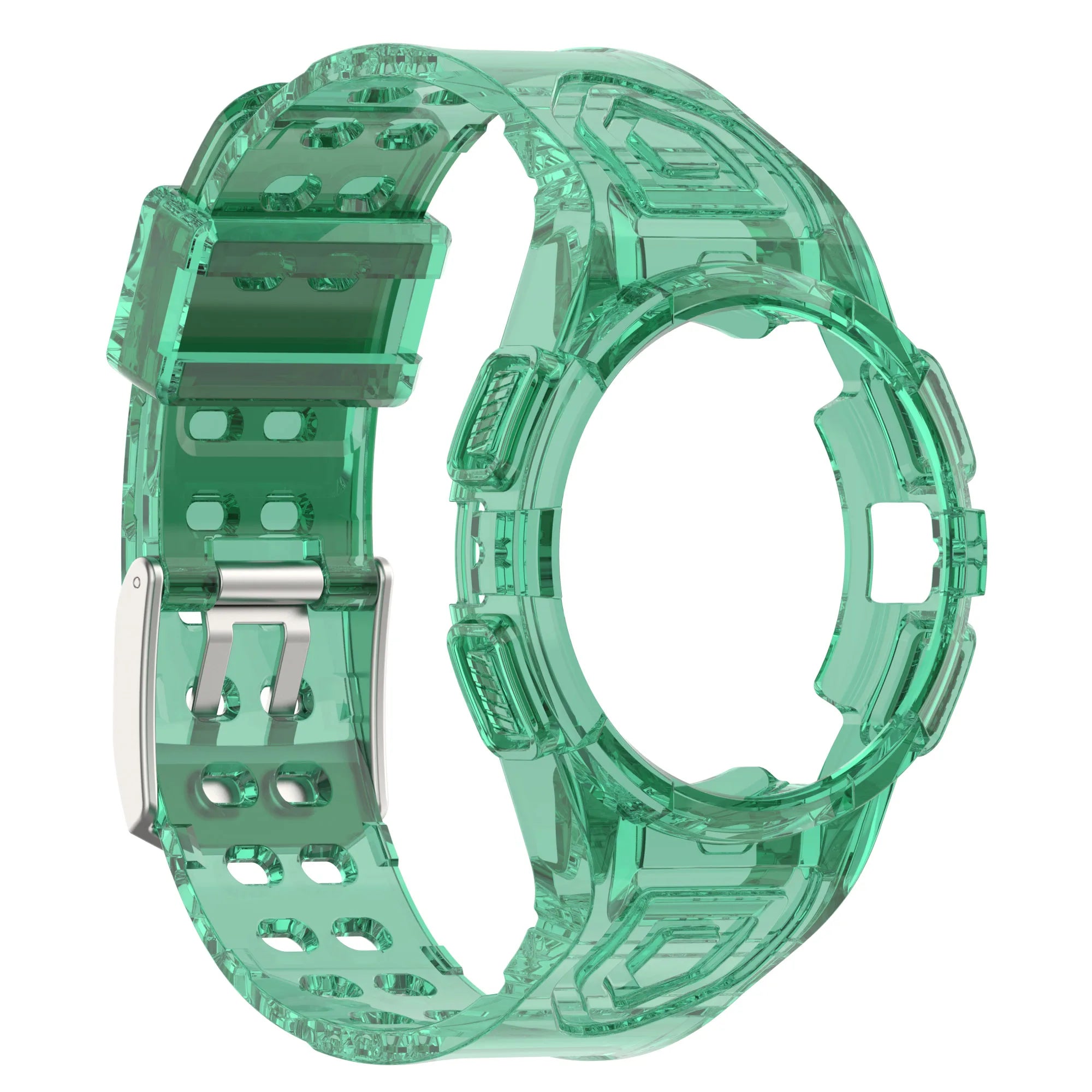 Correa transparente integrada + funda de silicona para reloj inteligente Samsung Galaxy 4/5 40mm 44mm Watch4 Watch5 - La zona Apple