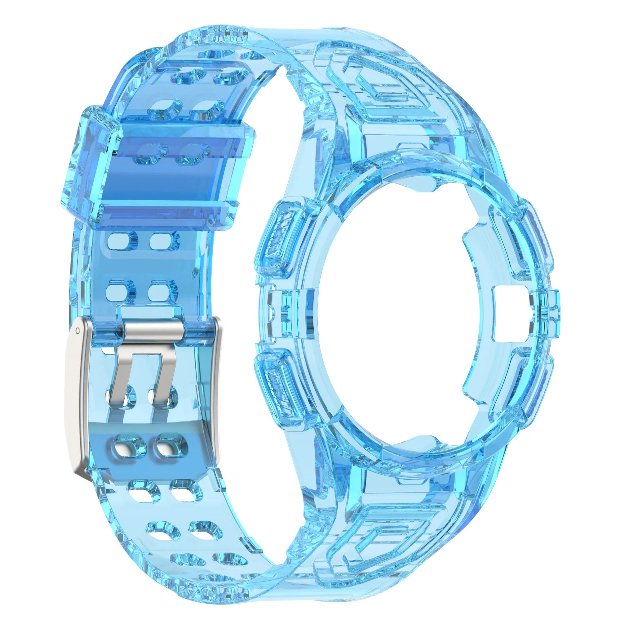 Correa transparente integrada + funda de silicona para reloj inteligente Samsung Galaxy 4/5 40mm 44mm Watch4 Watch5 - La zona Apple
