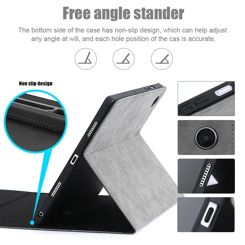 Funda PU Y MICROFIBRA con soporte para Samsung Galaxy Tab A8 - La zona Apple