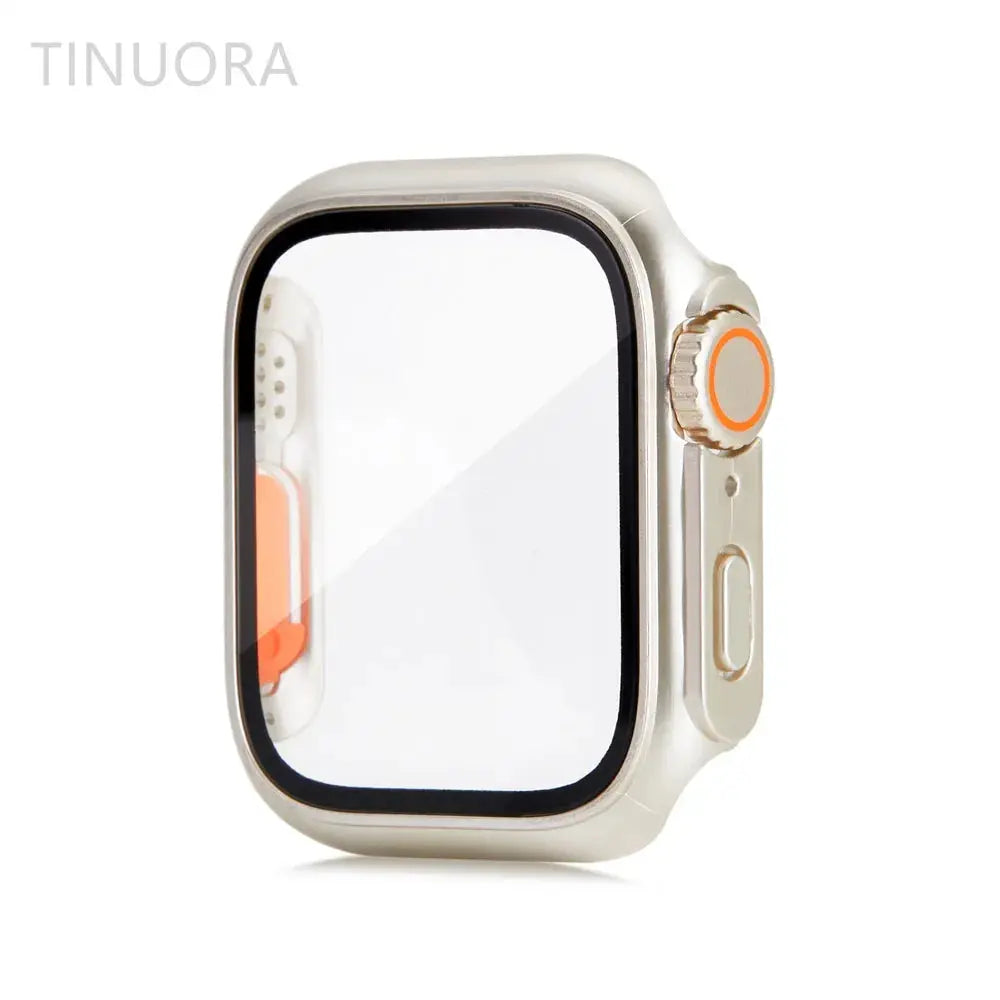 Cristal y funda para Apple Watch Series 8, 7, 45mm, 41mm, cambio a Ultra, IWatch 4, 5, 6, SE, 44mm, 40mm - La zona Apple