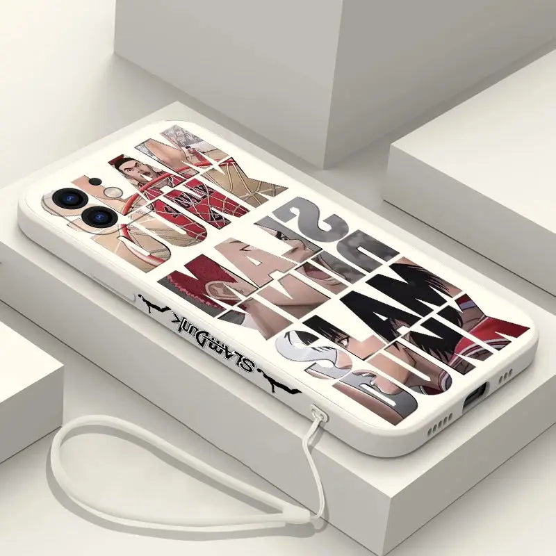 Funda de Teléfono Anime Slam Dunk Shohoku para Samsung Galaxy - Compatible con S23, S22, S21, S20 Ultra, Plus, FE, S10 4G, S9, Note 20, 10 Plus - Incluye Cordón - La zona Apple