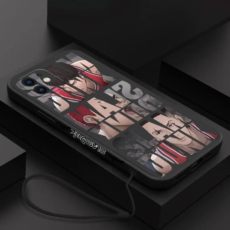 Funda de Teléfono Anime Slam Dunk Shohoku para Samsung Galaxy - Compatible con S23, S22, S21, S20 Ultra, Plus, FE, S10 4G, S9, Note 20, 10 Plus - Incluye Cordón - La zona Apple