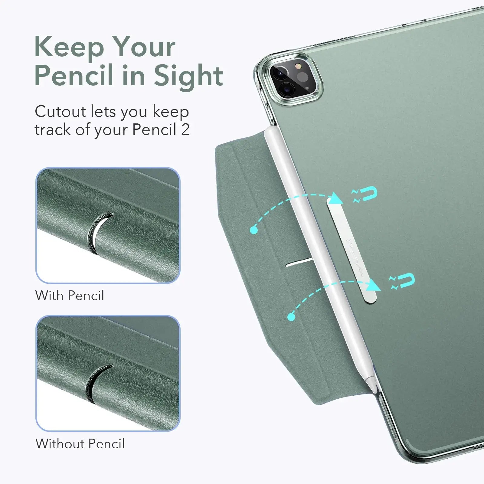 ESR-funda protectora trasera dura para iPad Pro 11, funda para iPad Air 5 4, iPad Pro 12,9, mini 6 Ascend, triple pliegue - La zona Apple