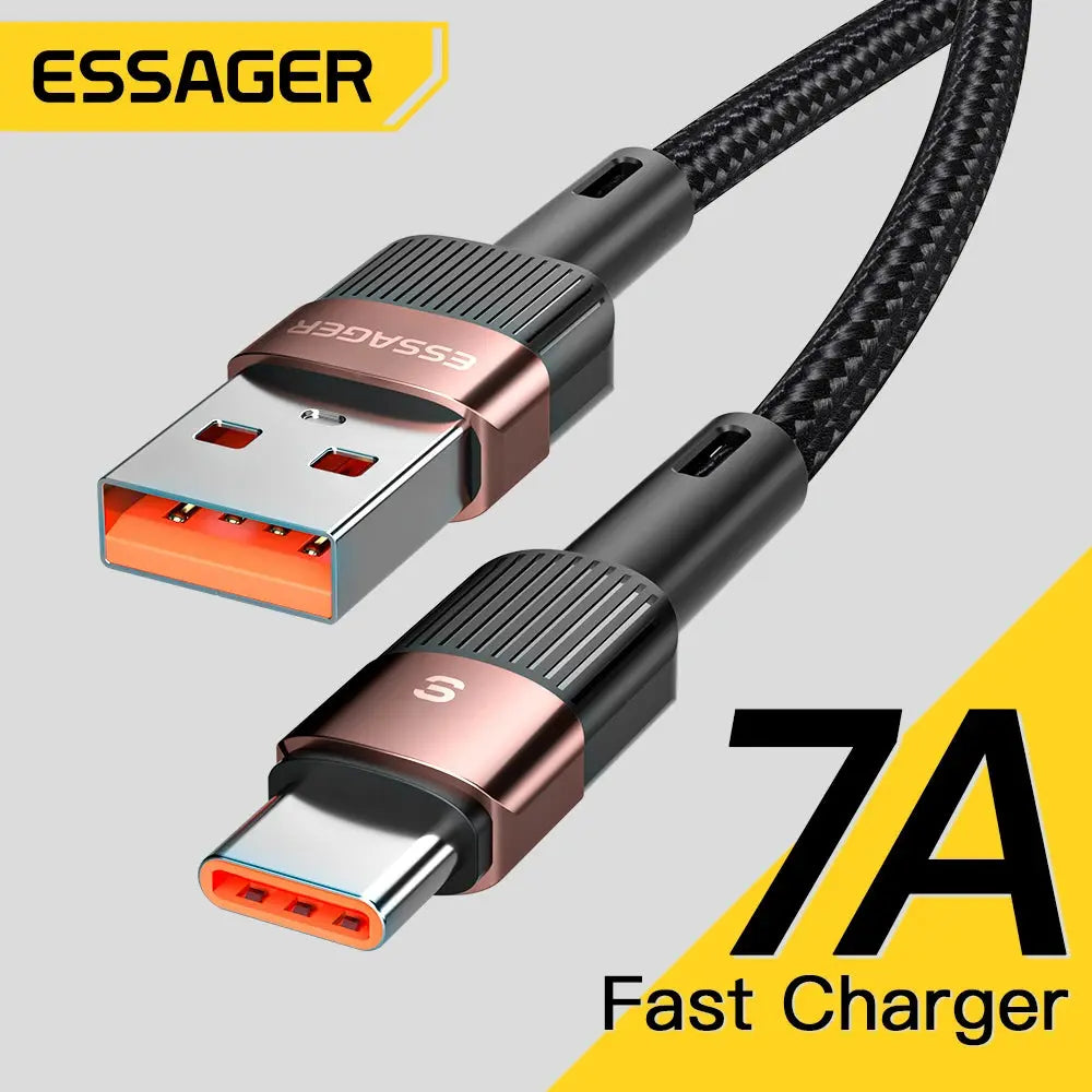 Essager-Cable USB tipo C de carga rápida para móvil, Cable de datos para Realme, Huawei P30 Pro, 66W, cargador de USB-C, Samsung Oneplus, Poco F3 - La zona Apple
