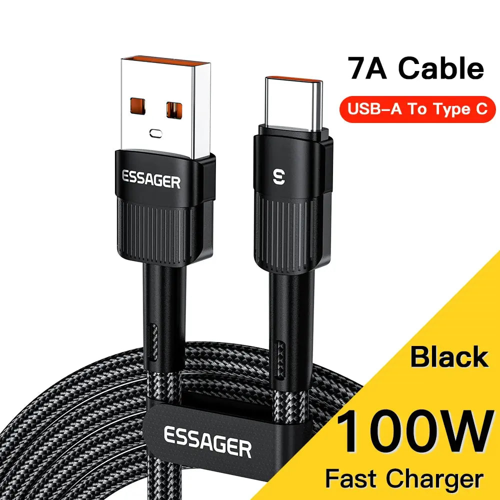 Essager-Cable USB tipo C de carga rápida para móvil, Cable de datos para Realme, Huawei P30 Pro, 66W, cargador de USB-C, Samsung Oneplus, Poco F3 - La zona Apple