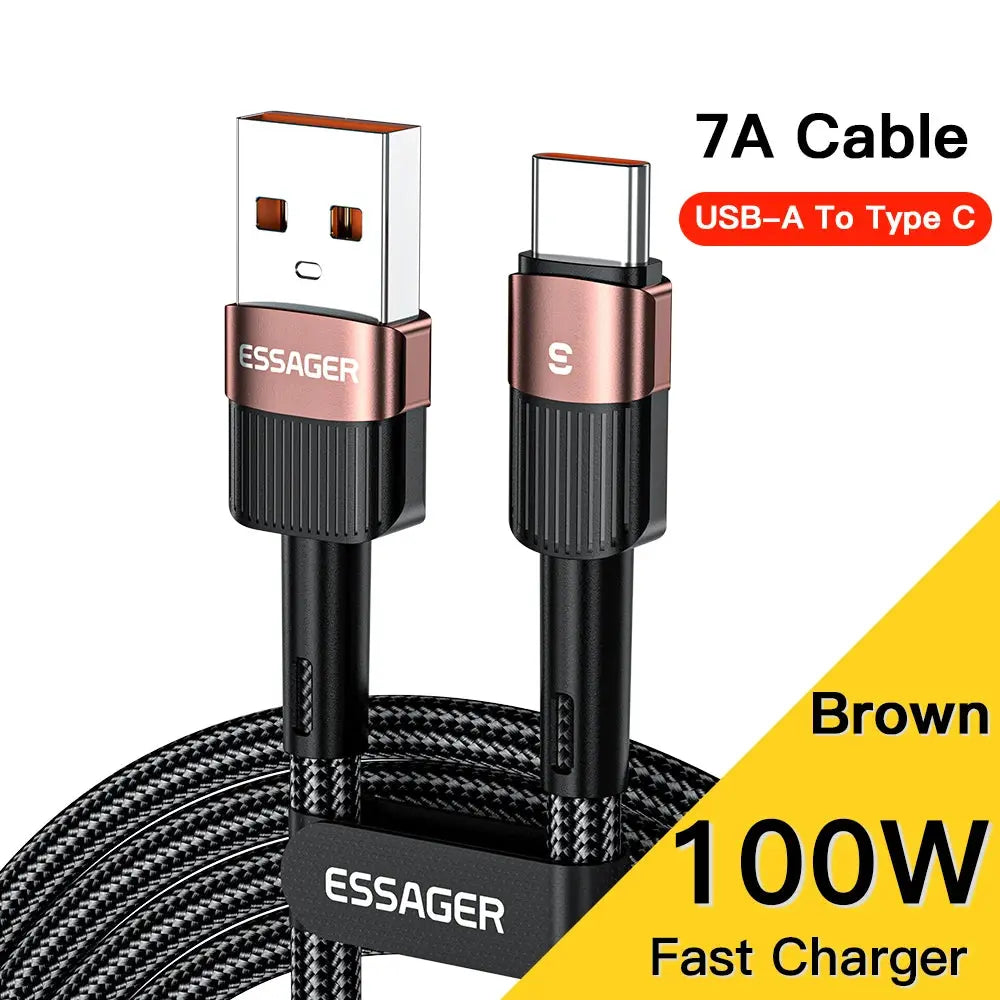 Essager-Cable USB tipo C de carga rápida para móvil, Cable de datos para Realme, Huawei P30 Pro, 66W, cargador de USB-C, Samsung Oneplus, Poco F3 - La zona Apple