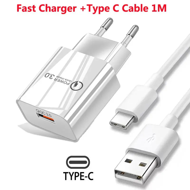 Cargador rápido USB para teléfono para Xiaomi POCO X3 NFC M3 10T lite 10 9 Redmi 9 Note 9 8 Pro tipo C - La zona Apple
