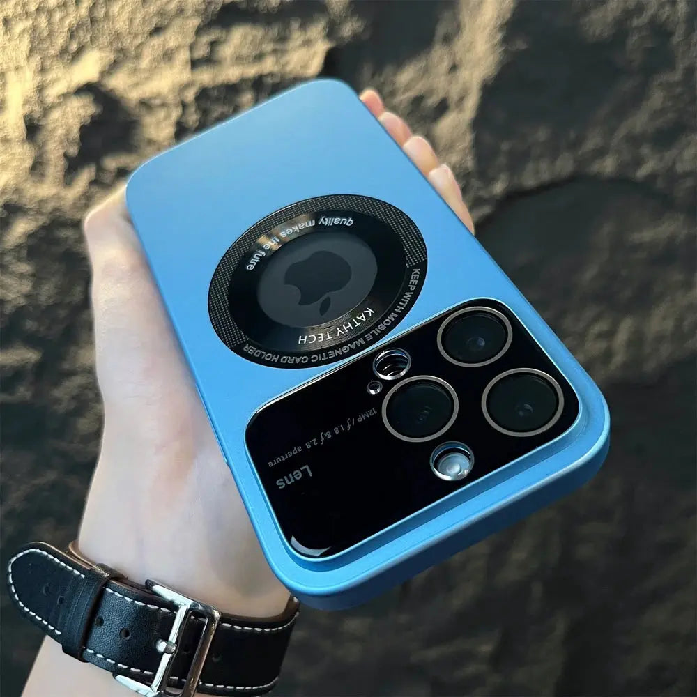 Funda Magsafe mate con protección para cámara para IPhone 14, 15, 13, 12, 11 Pro Max, 15 Plus, - La zona Apple