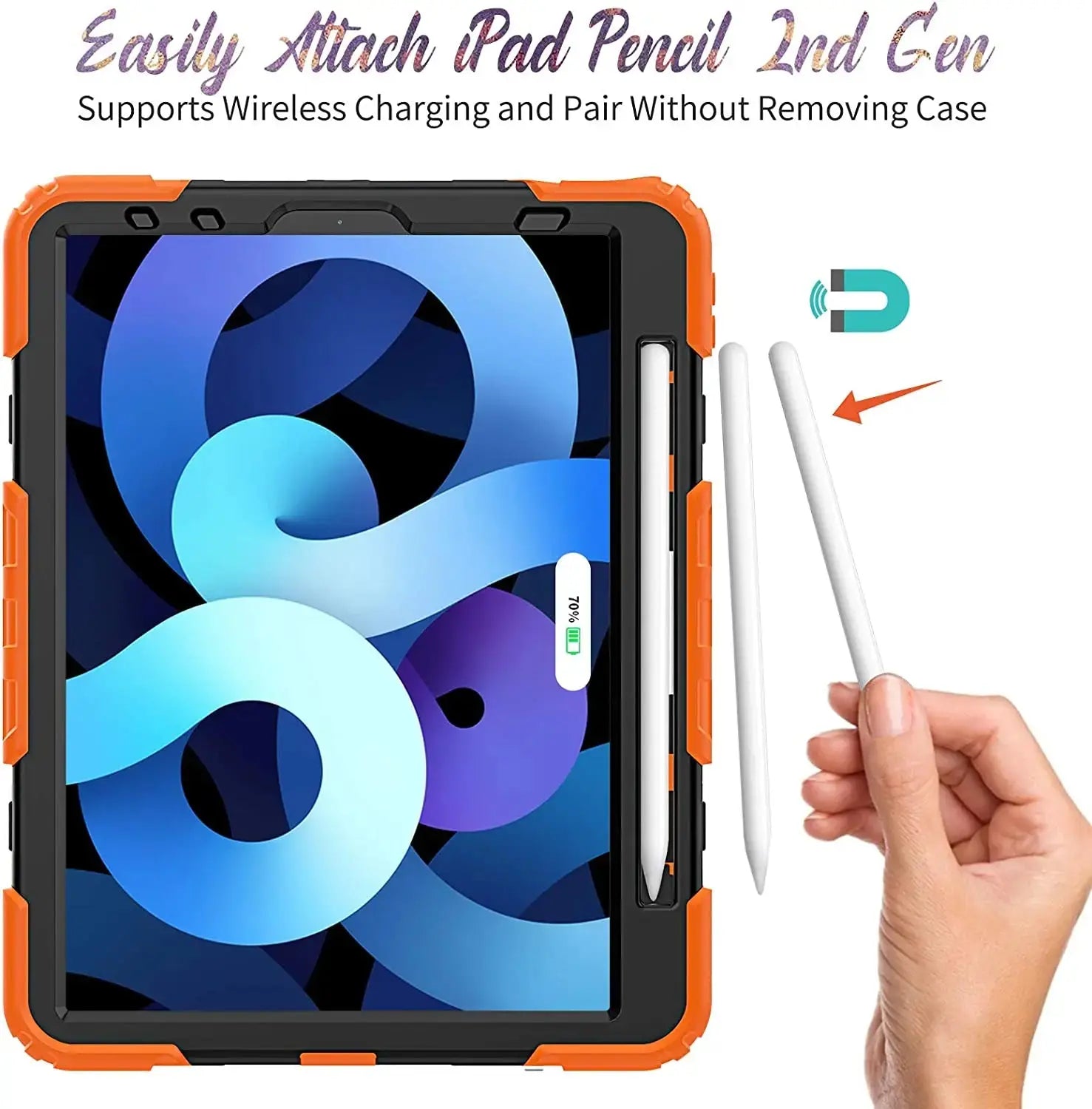 Funda a Prueba de Golpes con Soporte para iPad Air 4, Air 5, 10.9, 2022, 10.ª Generación, con Portalápices, Protector de Pantalla PET y Correa para el Hombro - La zona Apple