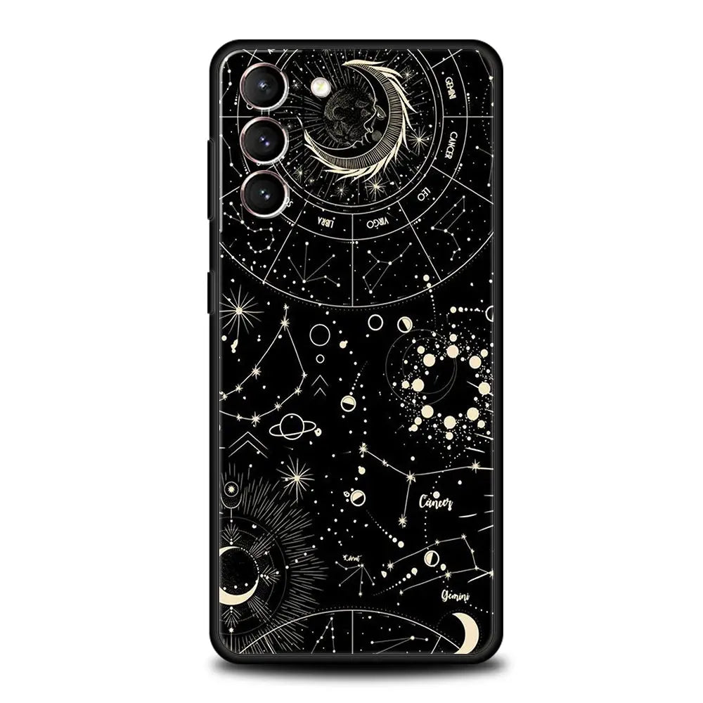 Funda con Diseño Astrológico "Suns Moons Clouds" para Samsung Galaxy - La zona Apple