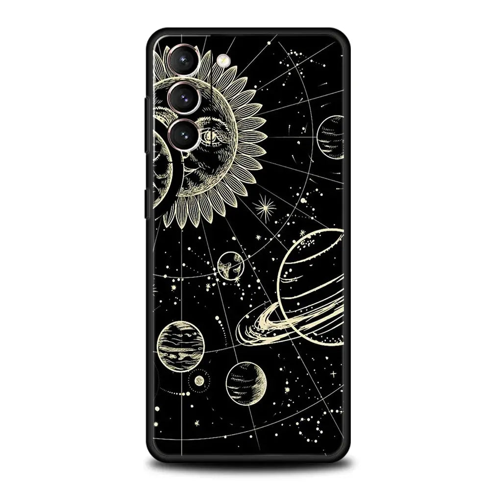 Funda con Diseño Astrológico "Suns Moons Clouds" para Samsung Galaxy - La zona Apple