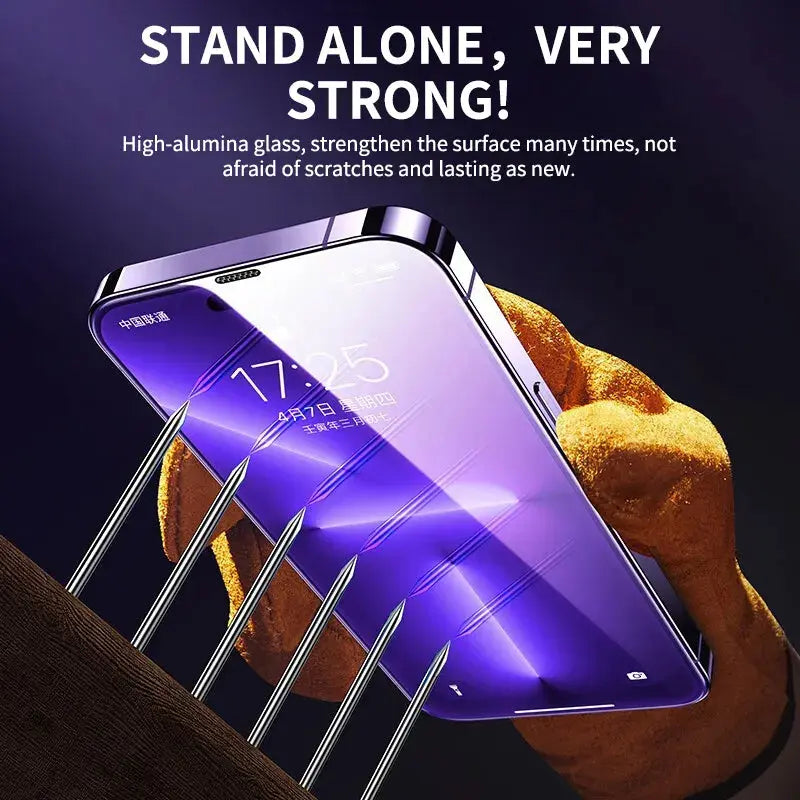 Protector de pantalla de vidrio 8K para iPhone, 2 unidades La zona Apple