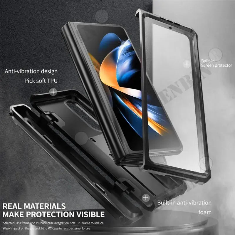 Funda con Bisagra Magnética para Samsung Galaxy Z Fold 5, 4, 3, 5G: Protección Robusta y Estilo Innovador - La zona Apple
