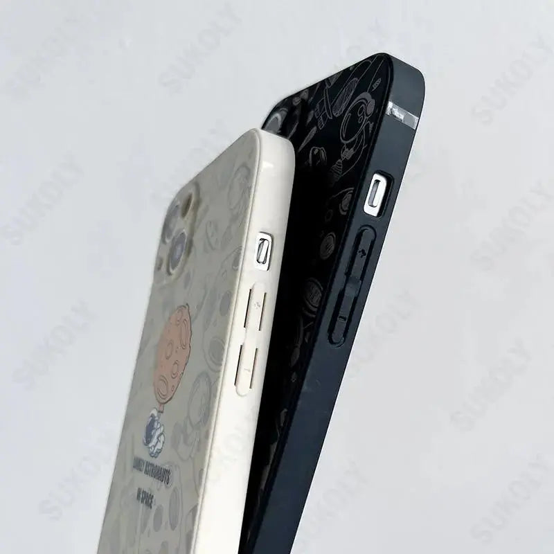 Funda con cordón de astronauta para Xiaomi Redmi Note 10, 9, 8 Pro, 9s, 11s, 11E, 12, Mi 11 Lite, 5G, NE, 11T, Poco X3, X5 Pro, funda con correa de mano - La zona Apple