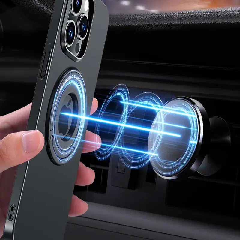 Funda Magsfe para iPhone, con soporte de anillo 15, 14, 13, 12 La zona Apple