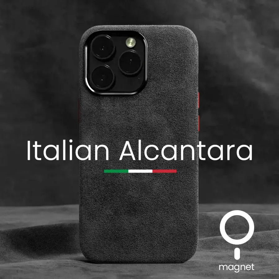 Funda de ALCANTARA magnética para iPhone 15 Pro Max 14 13 12 mini - La zona Apple