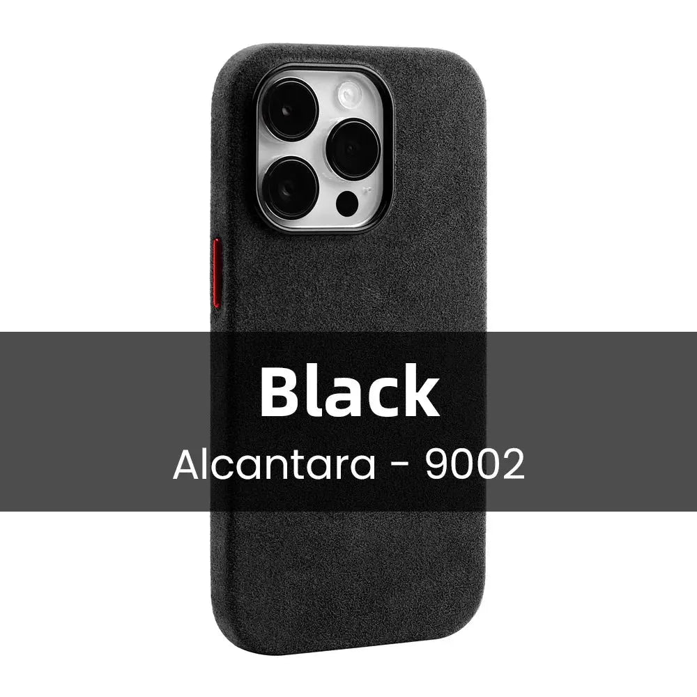 Funda de ALCANTARA magnética para iPhone 15 Pro Max 14 13 12 mini - La zona Apple
