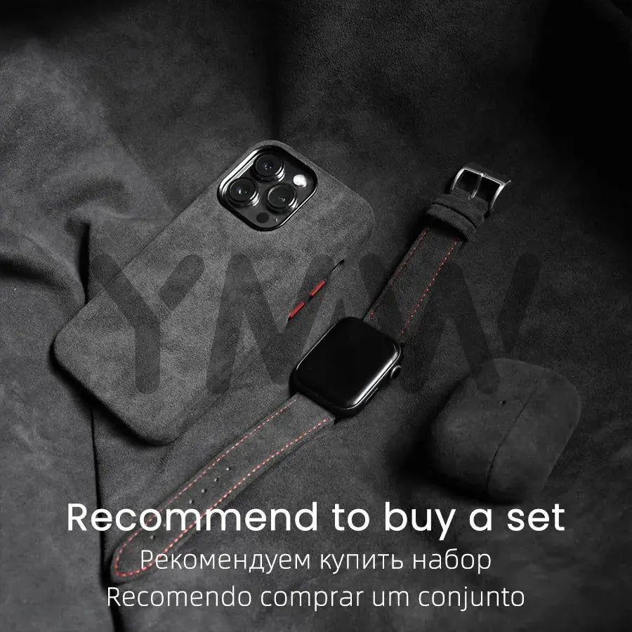 Funda de ALCANTARA magnética para iPhone 15 Pro Max 14 13 12 mini - La zona Apple