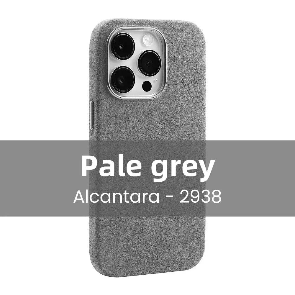 Funda de ALCANTARA magnética para iPhone 15 Pro Max 14 13 12 mini - La zona Apple