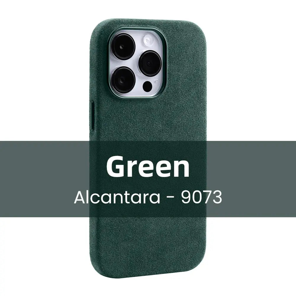 Funda de ALCANTARA magnética para iPhone 15 Pro Max 14 13 12 mini - La zona Apple