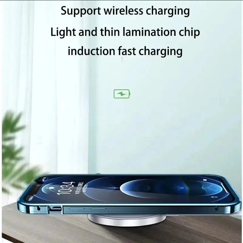 Funda de Metal de aleación de aluminio para iPhone 15, 14, 13, 11, 12 Pro Max, lente de cámara completa, protector de Color Original, cubierta trasera ultrafina - La zona Apple