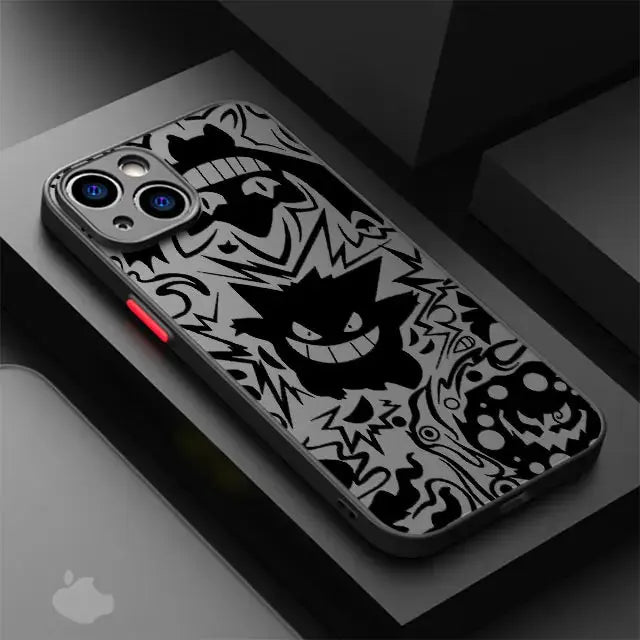 Funda de Pokémon Gengar de lujo para iPhone 15 SE XS X 14 Plus 11 12 Mini 13 Pro Max 8 XR 7 6S Plus 13 Mini XS Max Coque Soft Cover - La zona Apple