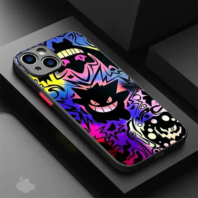 Funda de Pokémon Gengar de lujo para iPhone 15 SE XS X 14 Plus 11 12 Mini 13 Pro Max 8 XR 7 6S Plus 13 Mini XS Max Coque Soft Cover - La zona Apple