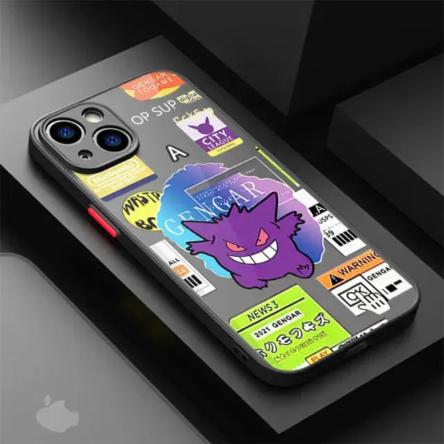 Funda de Pokémon Gengar de lujo para iPhone 15 SE XS X 14 Plus 11 12 Mini 13 Pro Max 8 XR 7 6S Plus 13 Mini XS Max Coque Soft Cover - La zona Apple