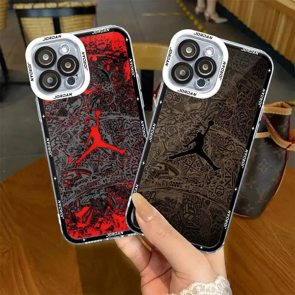 Funda de baloncesto con número 23 para Apple iPhone, 15, 11, 7, 6s, 14 Pro, XR, 15 Plus, 13 Pro Max, 8, 12 Mini, X, XS, SE, bolsa suave transparente - La zona Apple