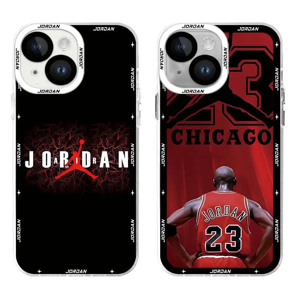 Funda de baloncesto con número 23 para Apple iPhone, 15, 11, 7, 6s, 14 Pro, XR, 15 Plus, 13 Pro Max, 8, 12 Mini, X, XS, SE, bolsa suave transparente - La zona Apple