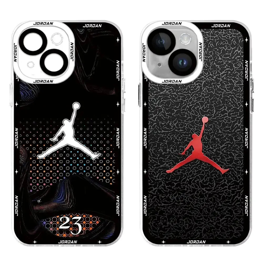 Funda de baloncesto con número 23 para Apple iPhone, 15, 11, 7, 6s, 14 Pro, XR, 15 Plus, 13 Pro Max, 8, 12 Mini, X, XS, SE, bolsa suave transparente - La zona Apple