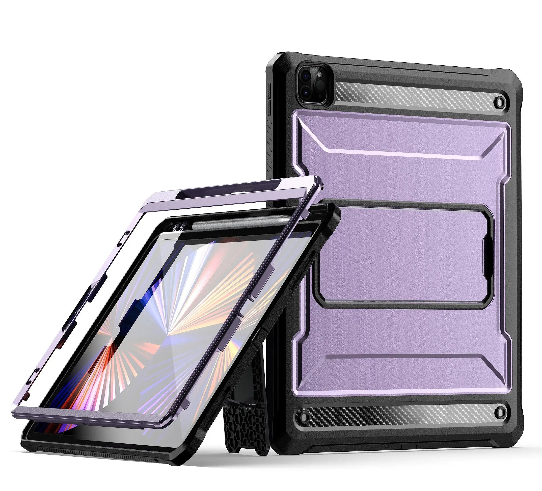 Funda de Combinación Resistente para iPad Pro 12.9 pulgadas (2018, 2020, 2021, 2022) con Soporte - La zona Apple