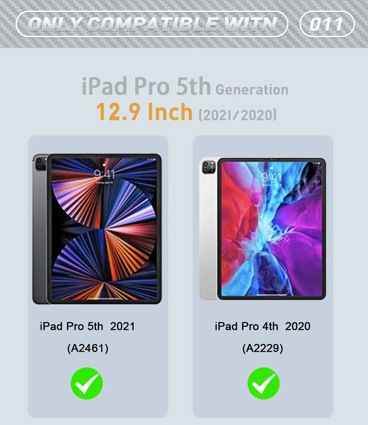 Funda de Combinación Resistente para iPad Pro 12.9 pulgadas (2018, 2020, 2021, 2022) con Soporte - La zona Apple