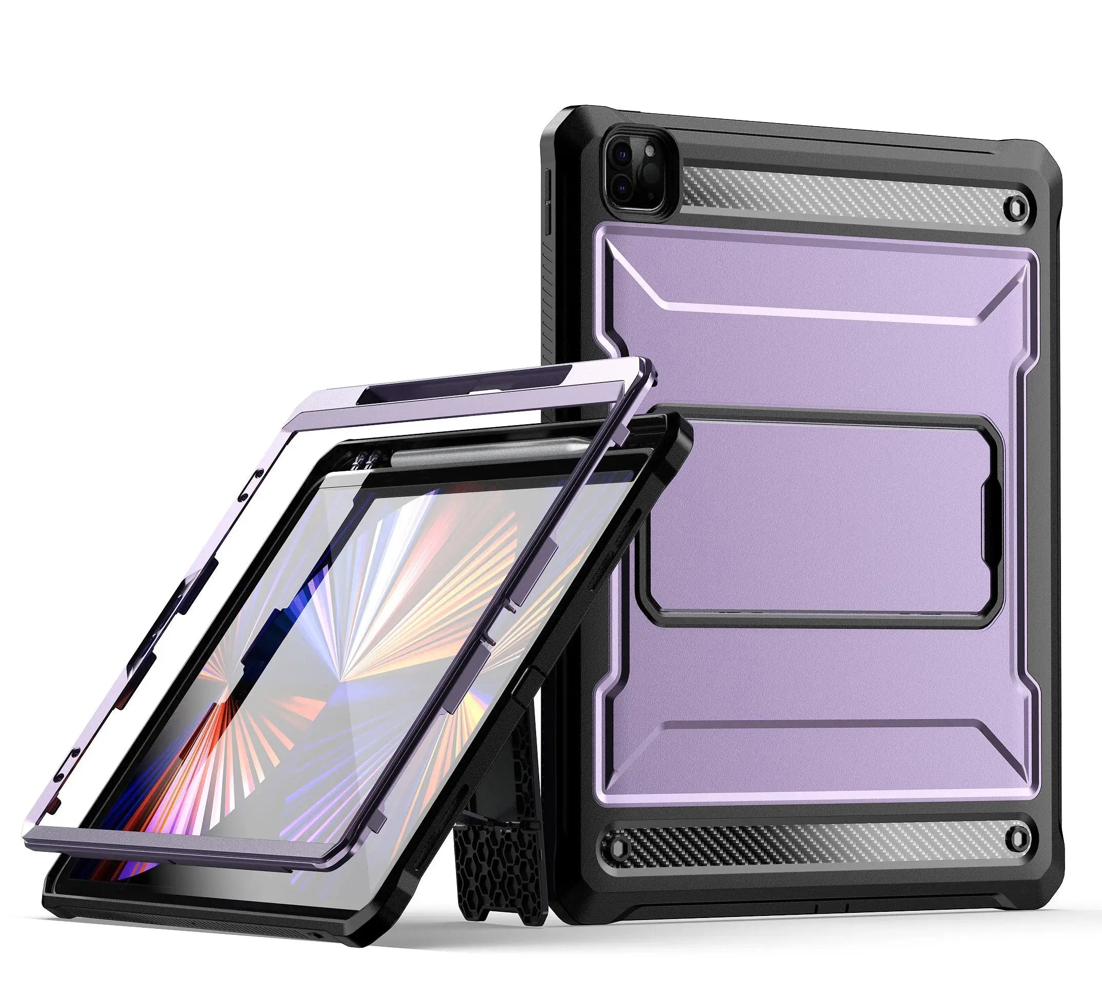 Funda de Combinación Resistente para iPad Pro 12.9 pulgadas (2018, 2020, 2021, 2022) con Soporte - La zona Apple