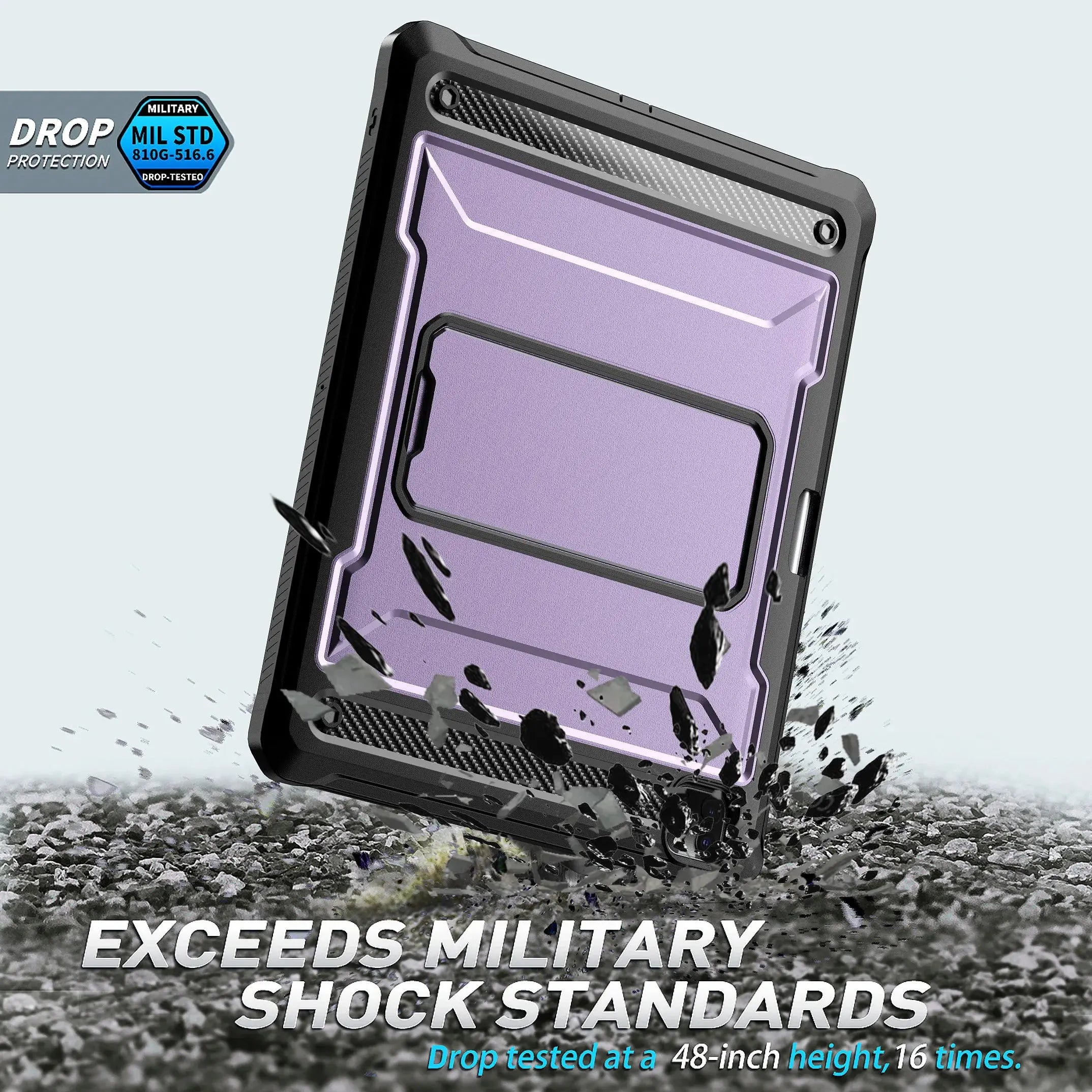 Funda de Combinación Resistente para iPad Pro 12.9 pulgadas (2018, 2020, 2021, 2022) con Soporte - La zona Apple