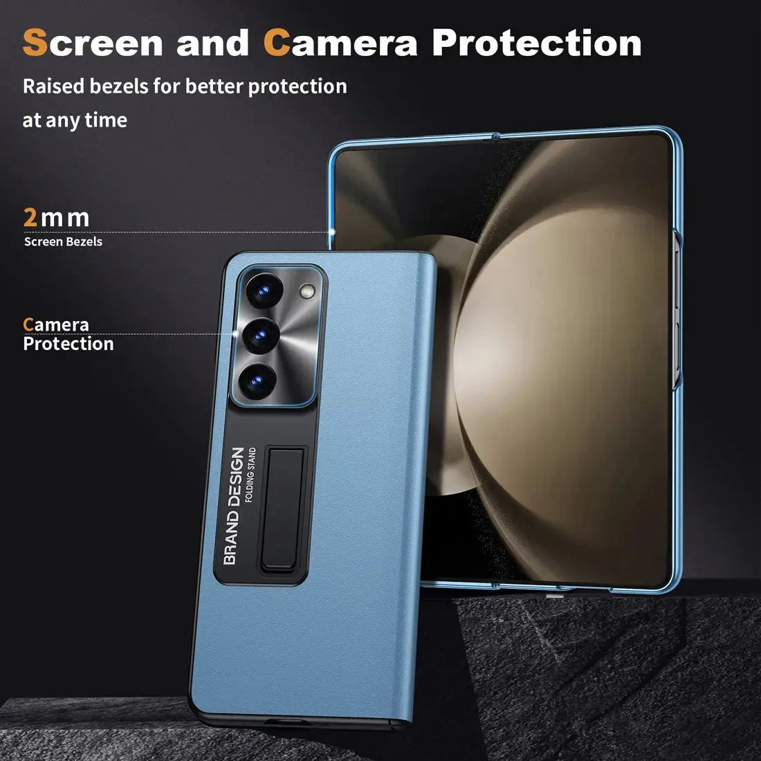 Funda de cuero con bisagra magnética para móvil, Protector de pantalla para Samsung Galaxy Z Fold 5, Z Fold 4 5, sensación de piel auténtica, Nappa - La zona Apple