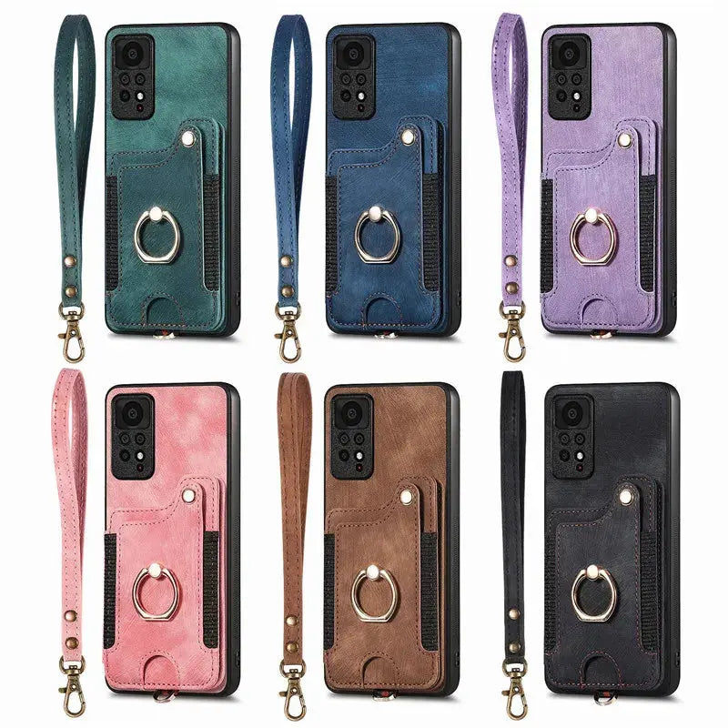 Funda de Cuero con Soporte de Anillo para Xiaomi Redmi: Estilo y Funcionalidad en un Solo Producto - La zona Apple