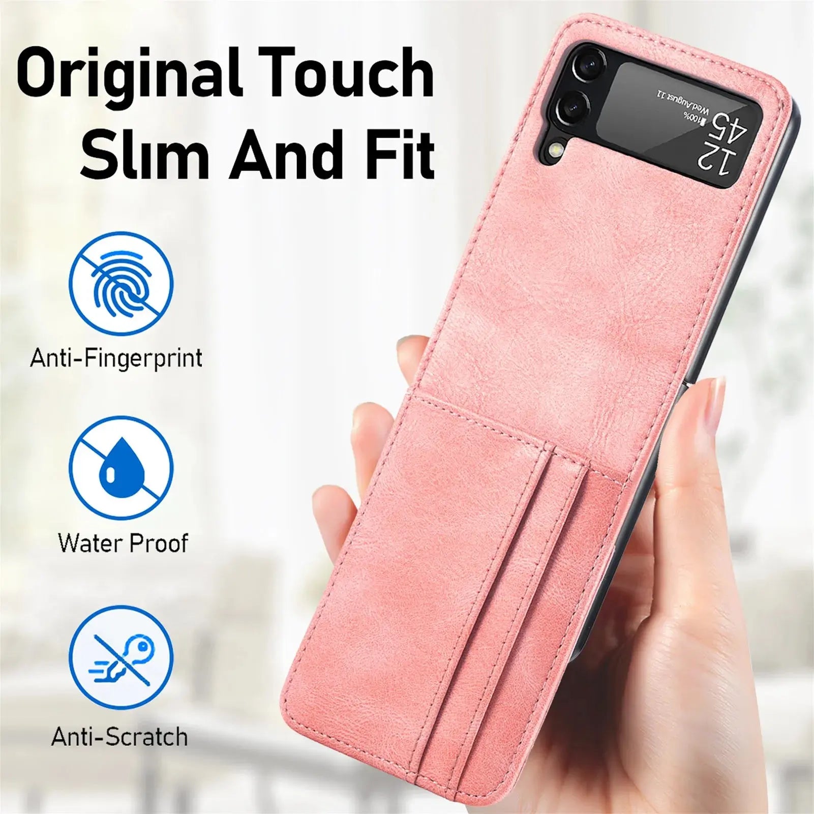Funda de cuero para Samsung Galaxy Z Flip 3 5 Flip5 Flip4 Flip3 5G Flip 4 2 flip2 - La zona Apple