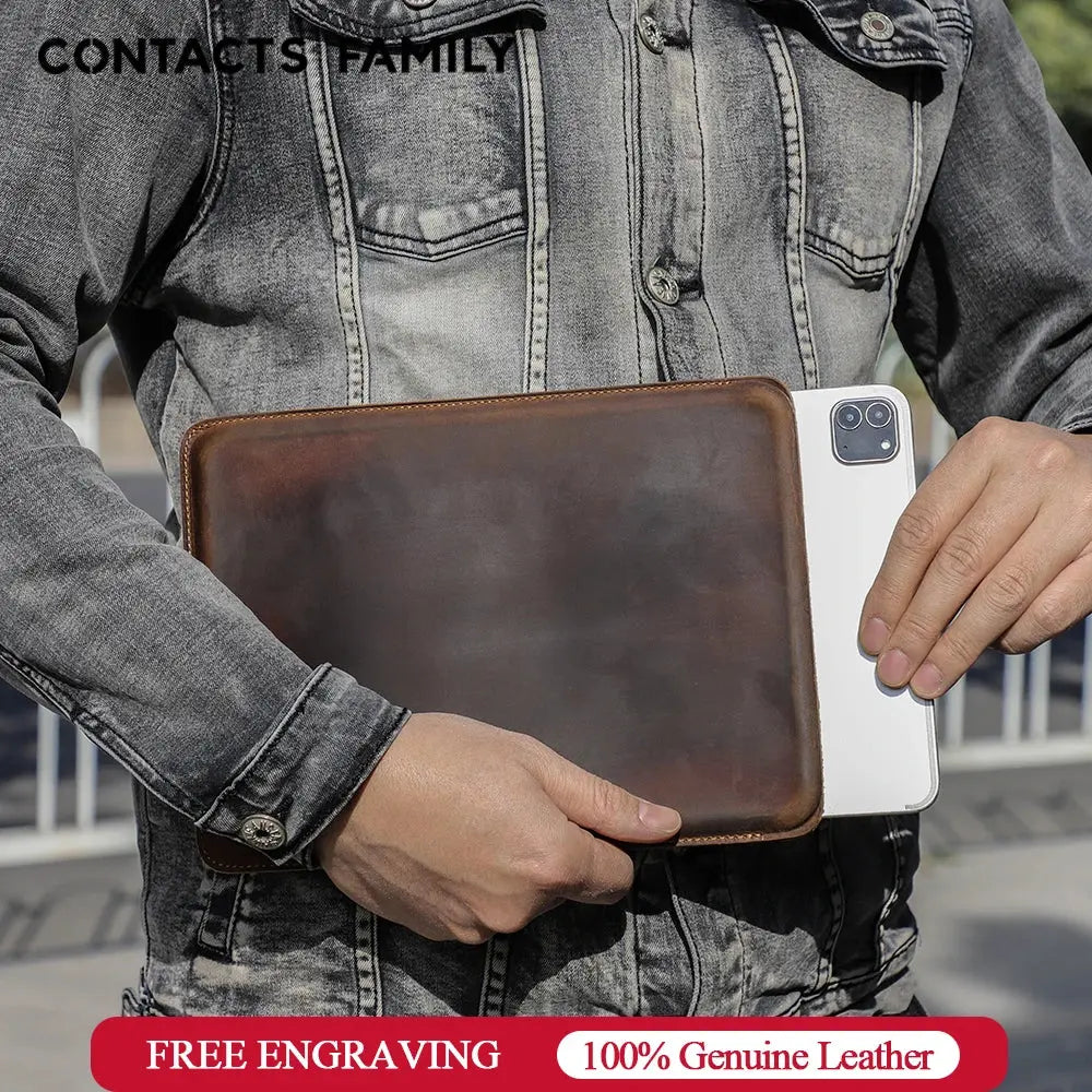 Funda de Cuero para iPad Pro 11, iPad Air 5, iPad Air 4, iPad Pro 12.9, iPad 8th, 9th, 10th Generation, iPad Mini 6/5/4/3/2/1 - Estilo Elegante y Protección Confiable - La zona Apple