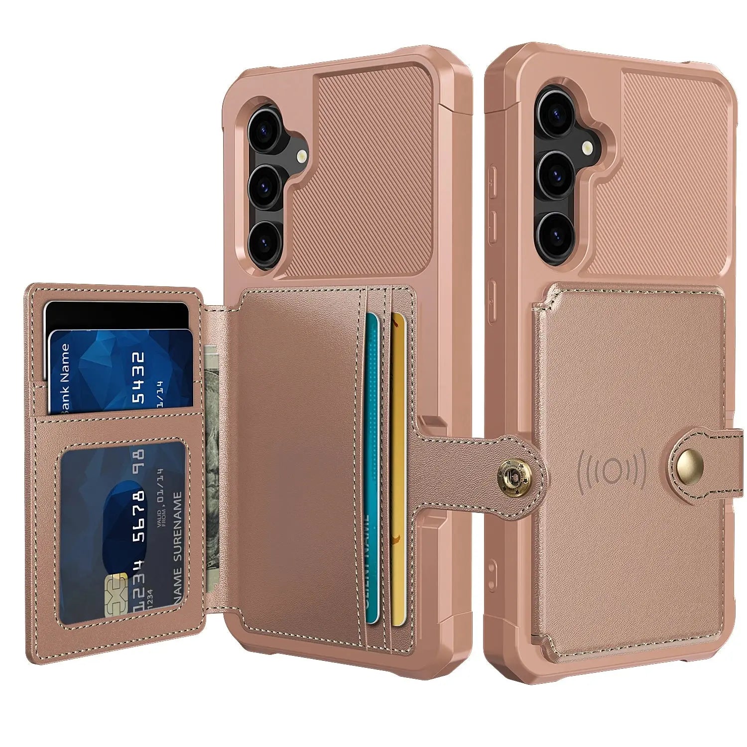 Funda de TPU para tarjetas magnéticas, cartera para Samsung A54, A14, A34, A13, A23, A33, A53, A73, A52, A72, S20 Plus, S23, S21 Ultra, S22 - La zona Apple