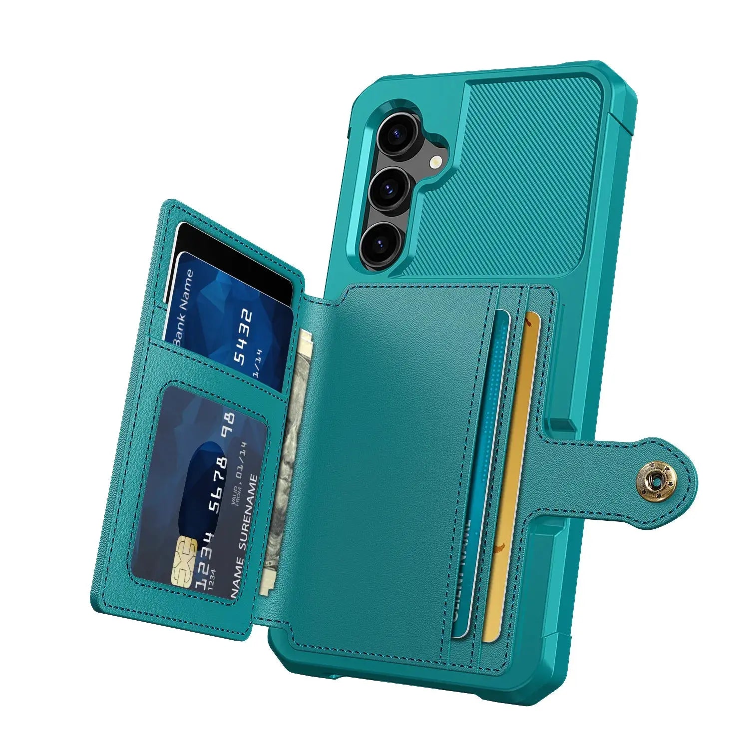 Funda de TPU para tarjetas magnéticas, cartera para Samsung A54, A14, A34, A13, A23, A33, A53, A73, A52, A72, S20 Plus, S23, S21 Ultra, S22 - La zona Apple