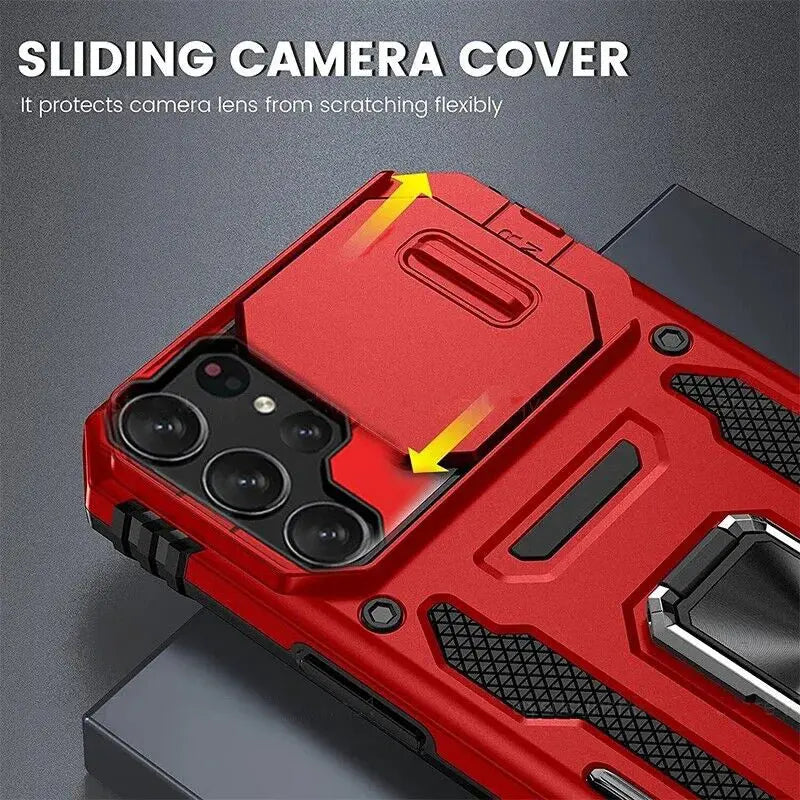 Funda ARMOR con protector de cámara deslizante para Samsung Galaxy - La zona Apple