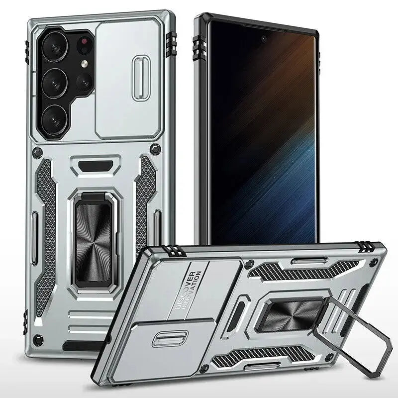 Funda ARMOR con protector de cámara deslizante para Samsung Galaxy - La zona Apple